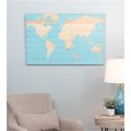 Aspire Home Accents Mali Blue World Map Wall PlaqueBlue 6213